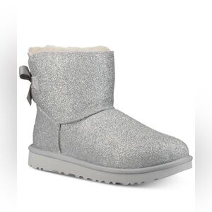 UGG Women's Mini Bailey Bow Sparkle Booties Size 8